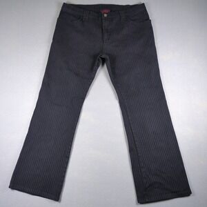 Serious Clothing Jeans Mens 38x30 Black Pinstripe Y2K Grunge Rock Punk Goth Emo